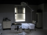 Tri-State Hospital, operating, room, reconstruction, original window, table, and light (2)