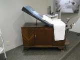 Gynecological, exam, table, circa 1920, Dudley, Talbot, lab, coat