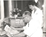 Dr. Samuel Gill and nurse Circa 1966