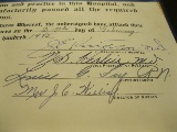 Diploma Signatures of Knighton, Kerlin, Fry and Mrs. Willis